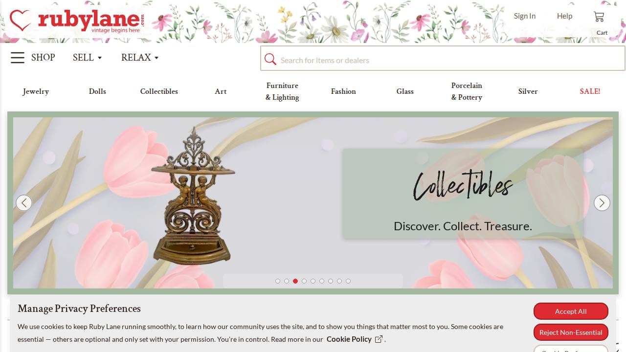 Harmon Antiques website screenshot
