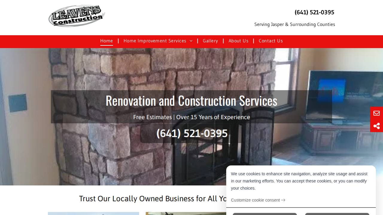 Leavens Enterprises Inc. website screenshot
