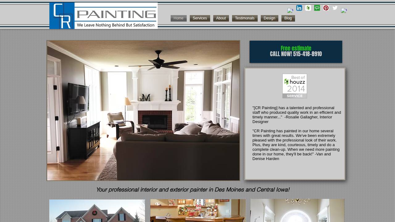 Cr Painting website screenshot