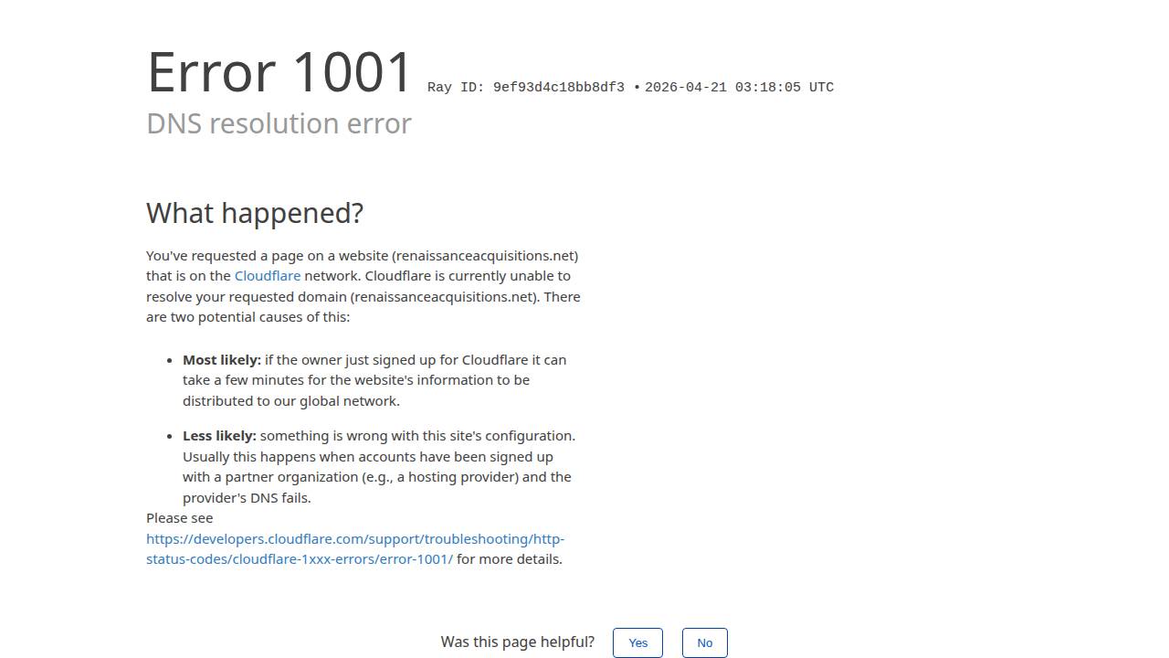 Dgs-Acquisitions website screenshot