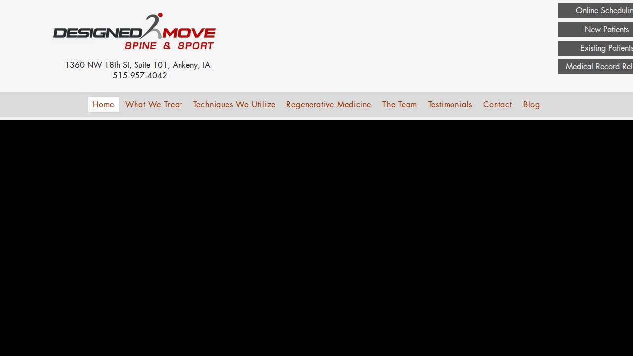 Designed 2 Move LLC website screenshot