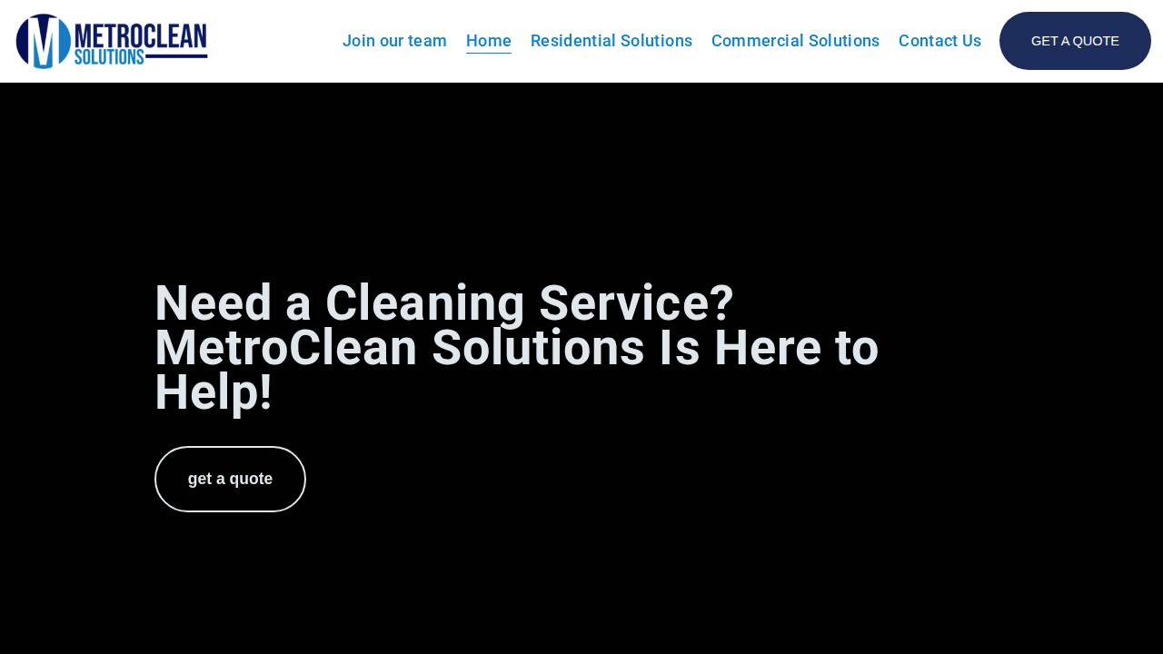 Metro Clean Office Inc. website screenshot
