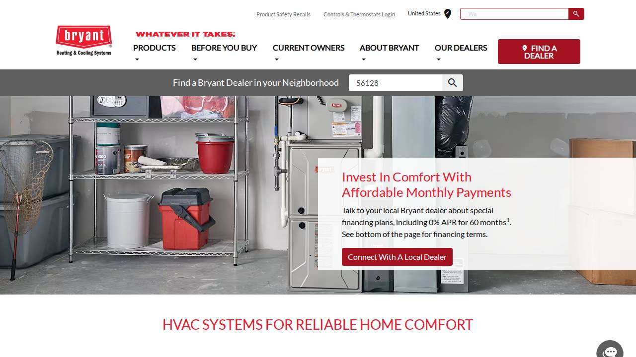 Precise Heating & Cooling LLC website screenshot