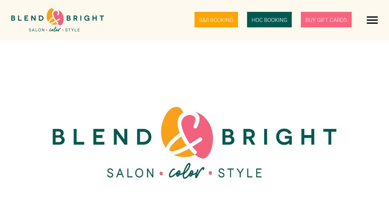Blend Salon website screenshot