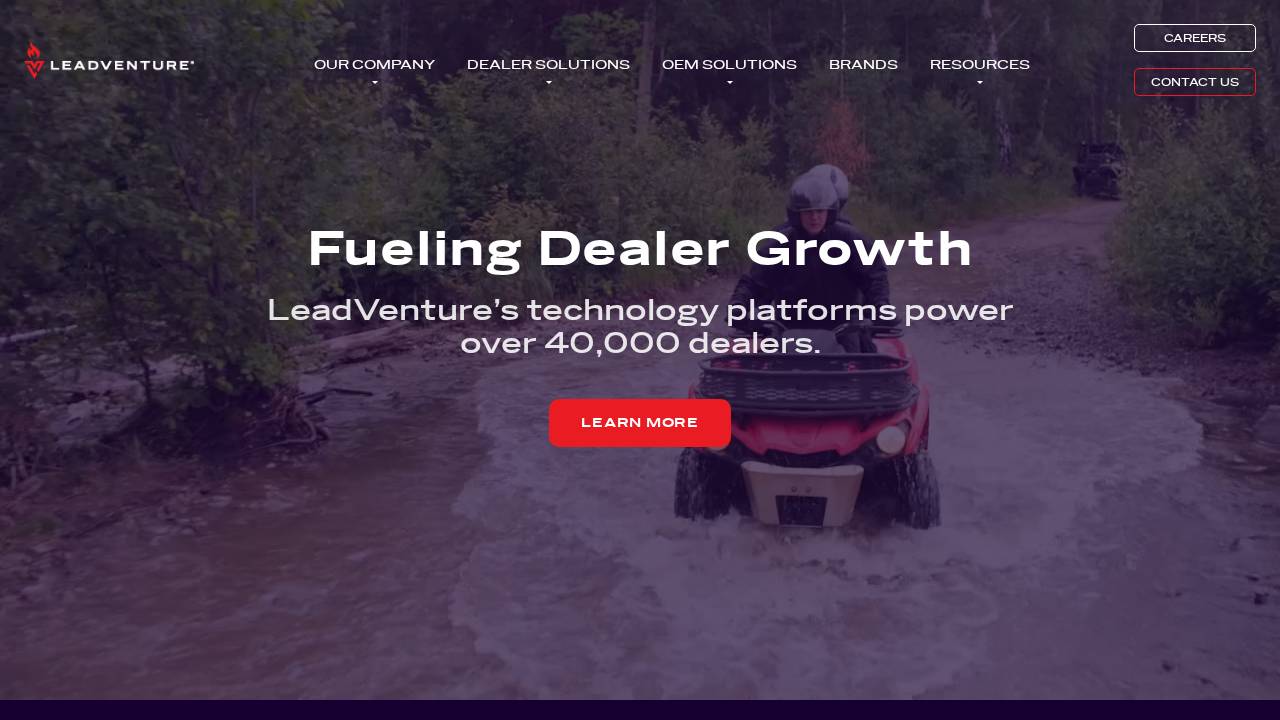 Leadventure Inc. website screenshot
