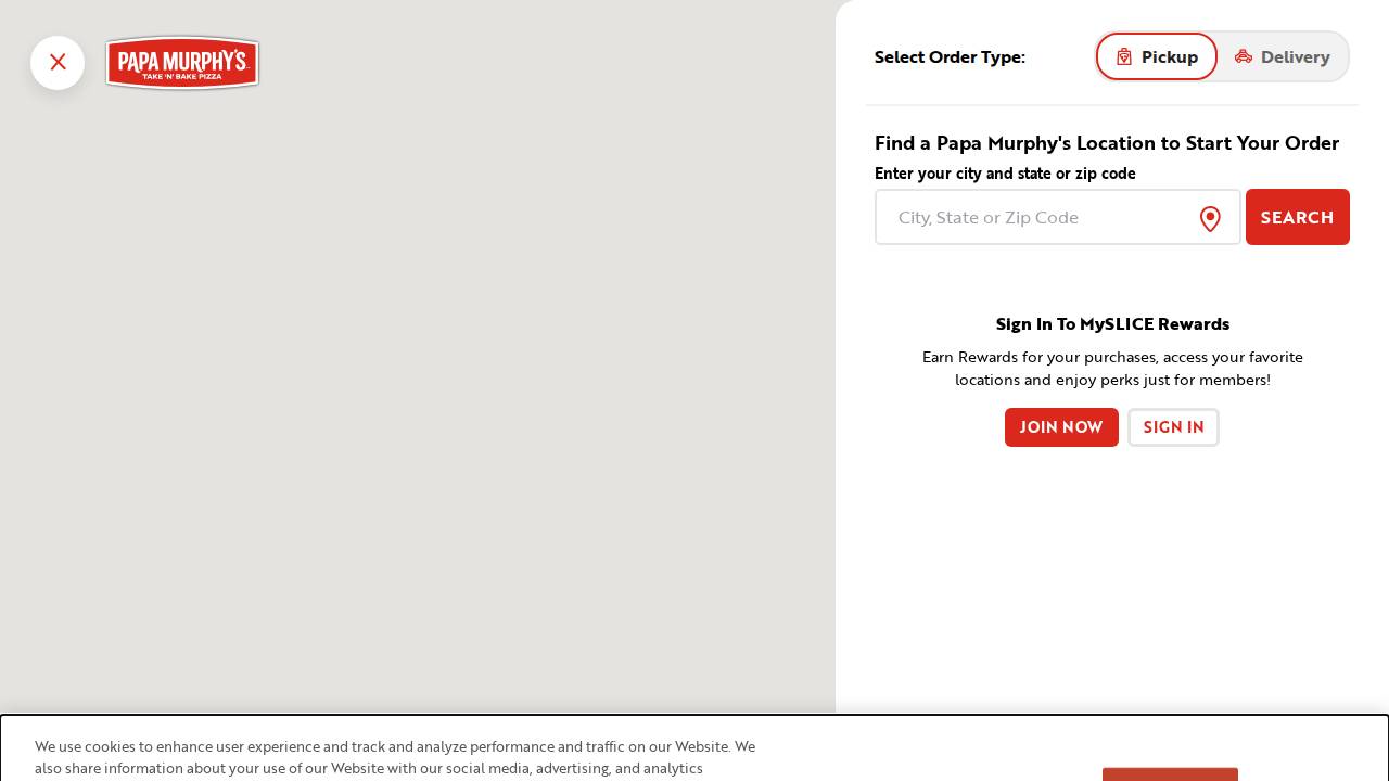 Papa Murphys Pizza website screenshot