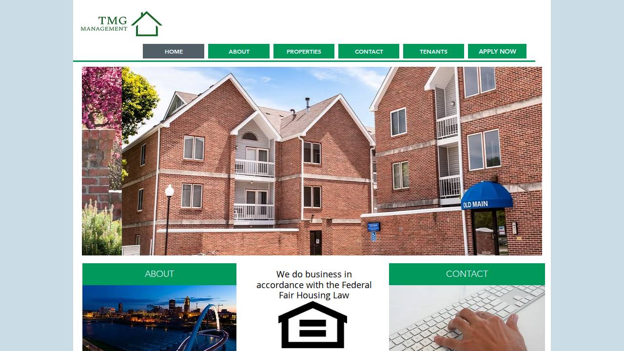 Mlg Properties website screenshot