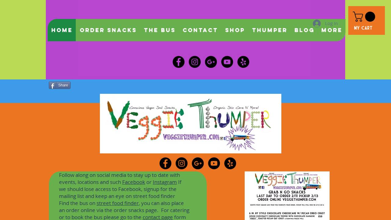 Veggie Thumper website screenshot