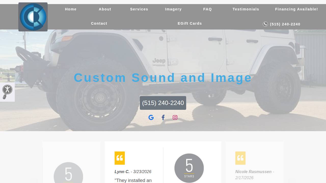Aaron L; Omega Custom Design website screenshot