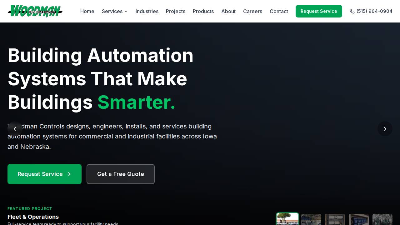 Woodman Electrical Contractors Inc. website screenshot