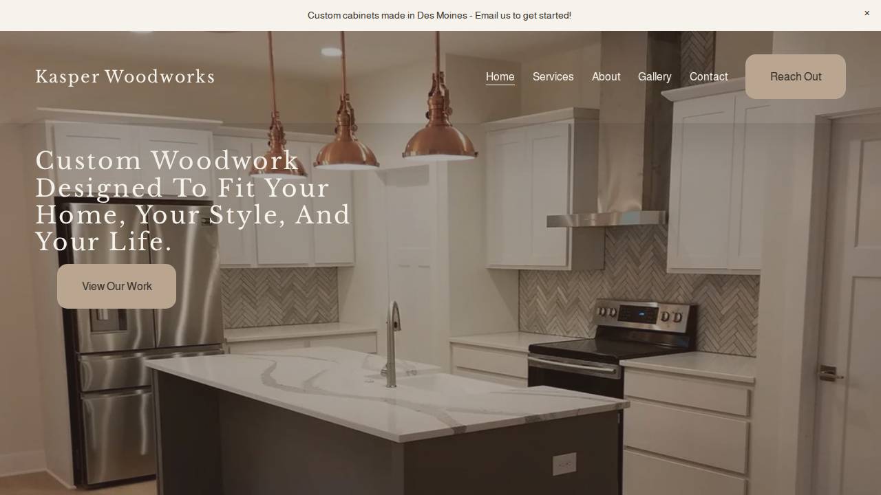 Peter Kasper Woodoworks LLC website screenshot