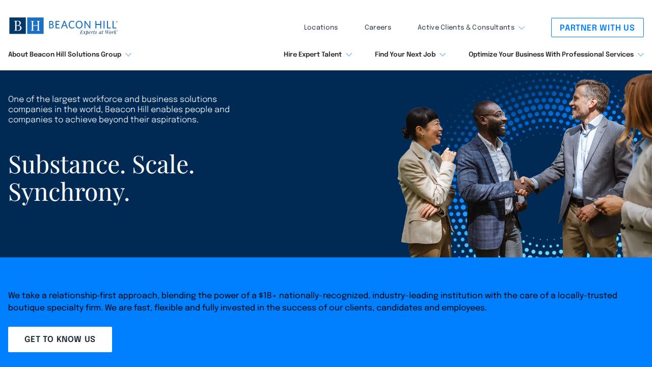 Beacon Hill Staffing Group LLC website screenshot