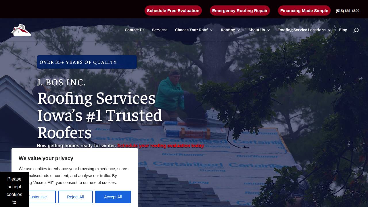 Bos & Bos Inc. website screenshot