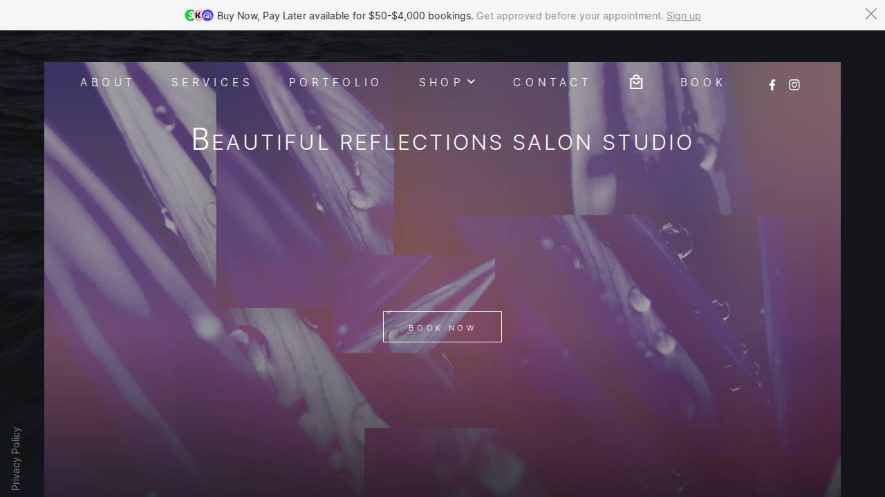 Beautiful Reflections LLC website screenshot