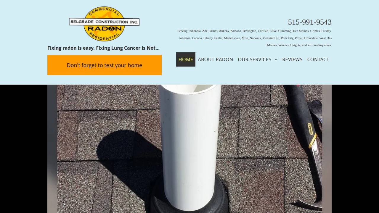 Selgrade Construction Inc. website screenshot