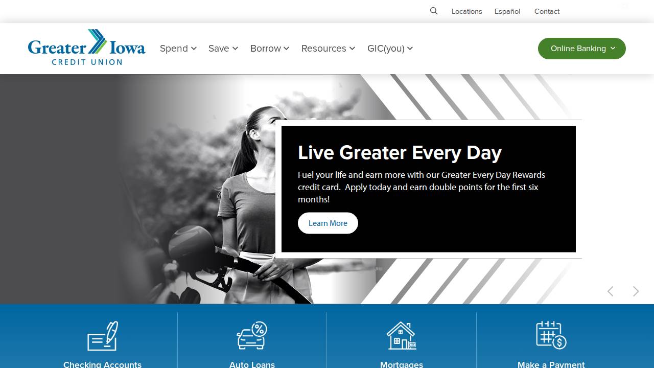 Greater Iowa Reef Society website screenshot