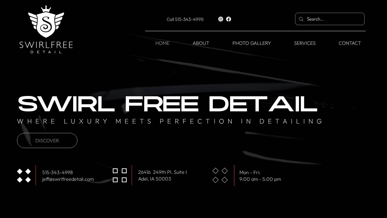 Swirl Free Detail LLC website screenshot