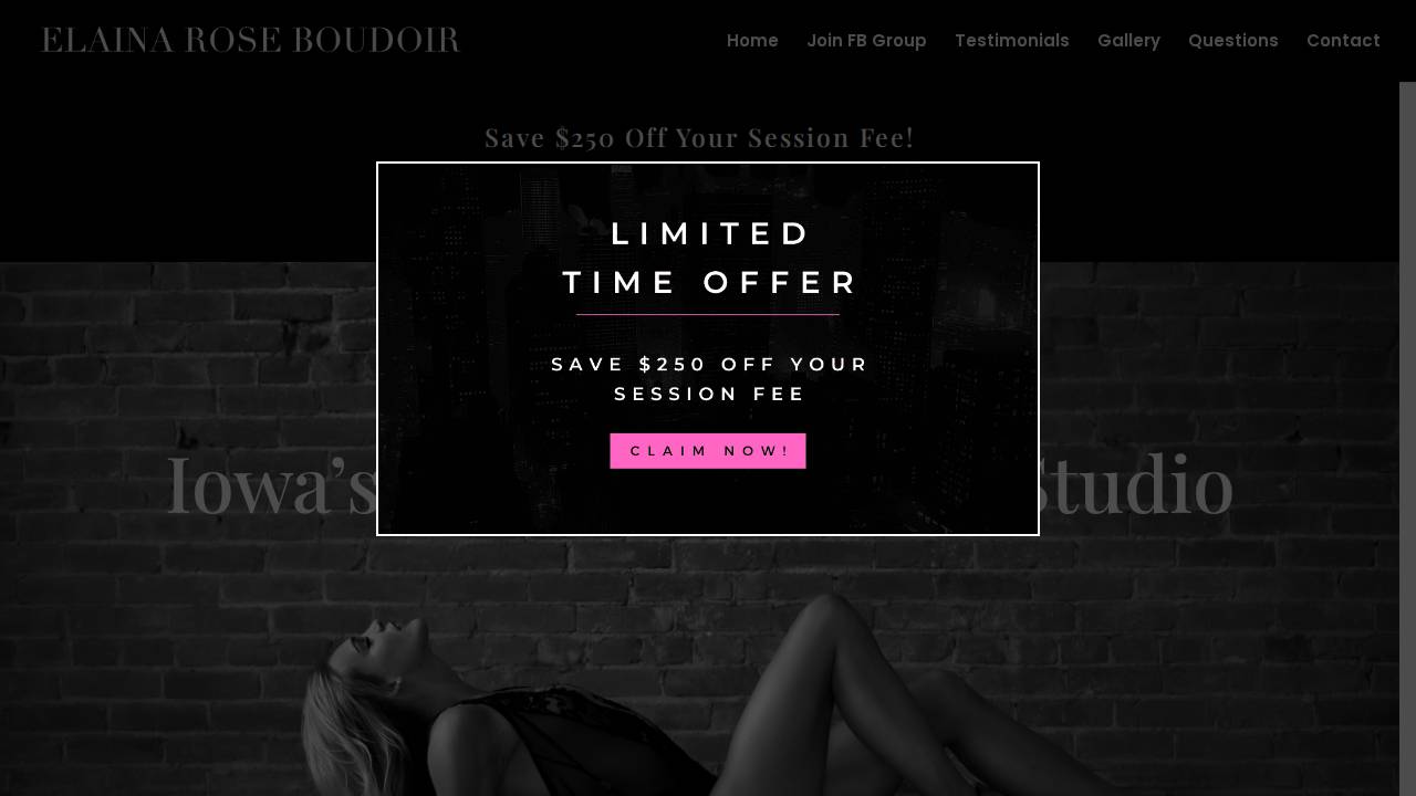 Elaina Rathje website screenshot