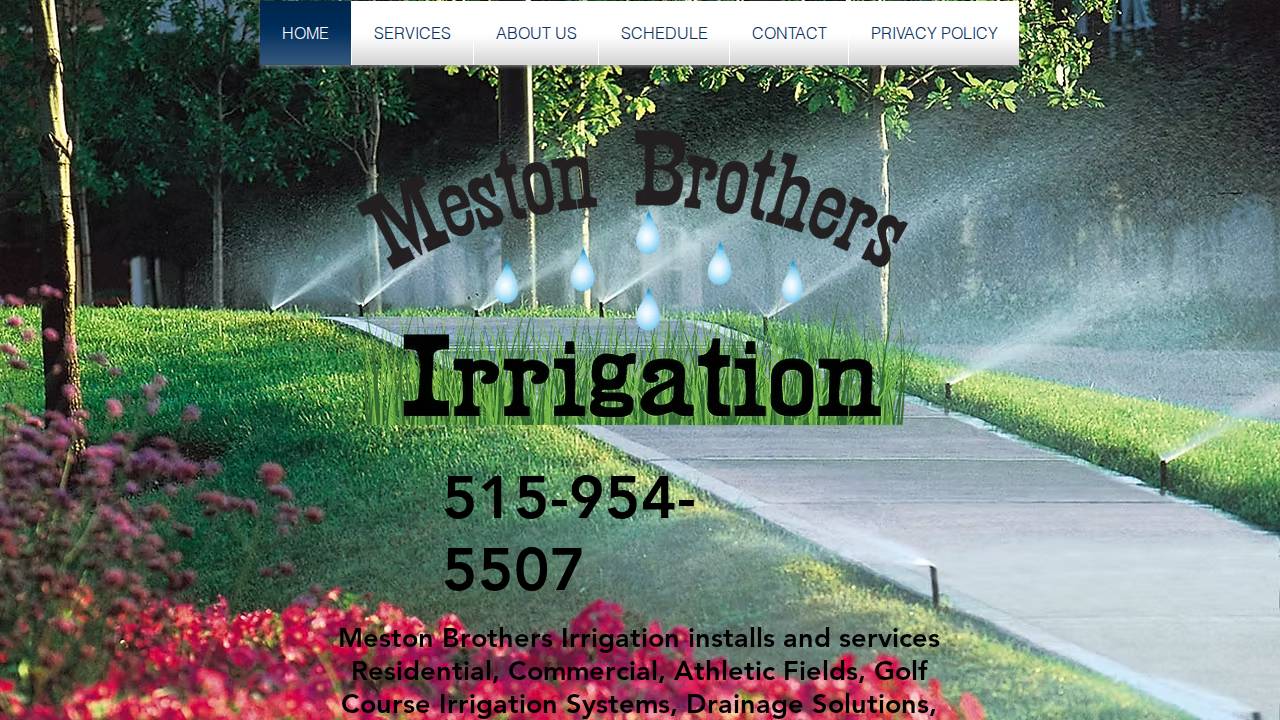 Meston Brothers Irrigation LLC website screenshot