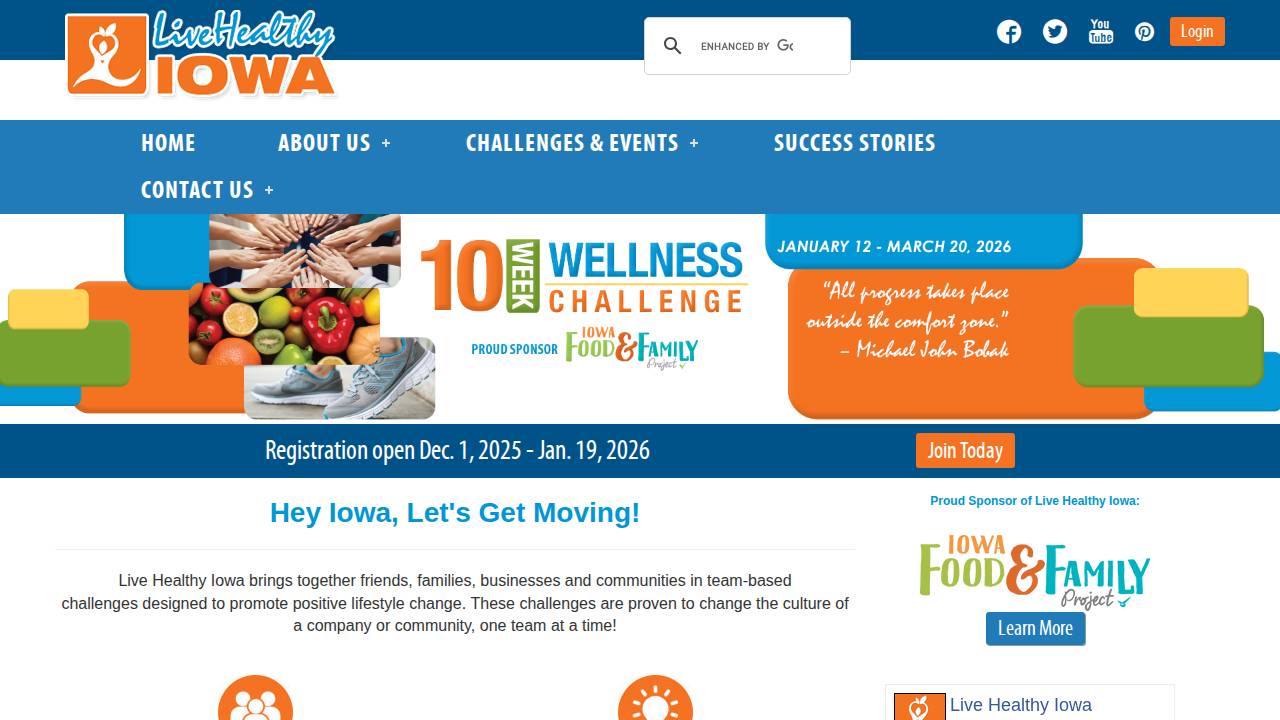 Go Live Healthy USA website screenshot