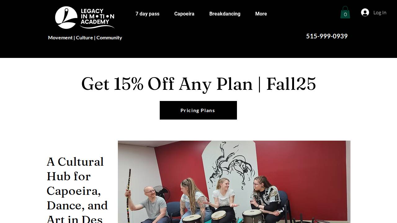 Legacy Martial Arts LLC website screenshot