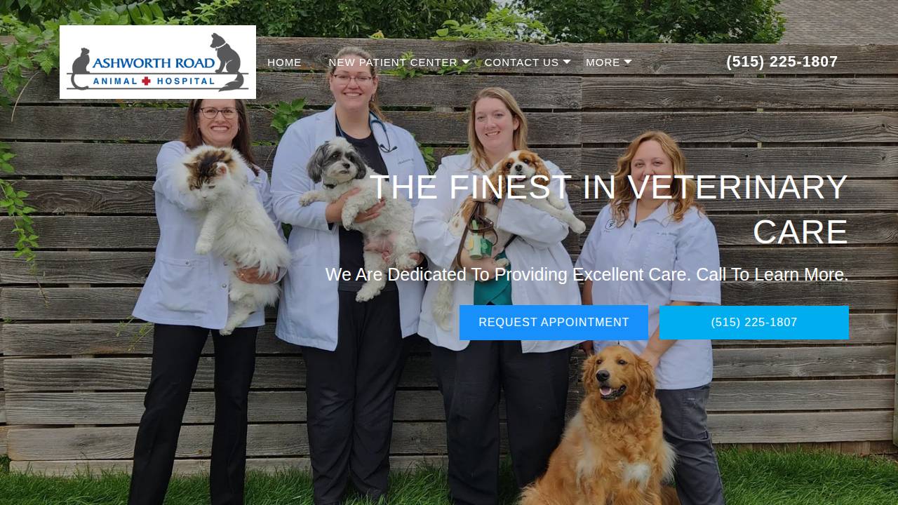 Ashworth Road Animal Hospital Plc website screenshot