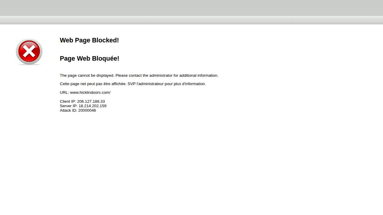 Hicklin Garage Doors website screenshot