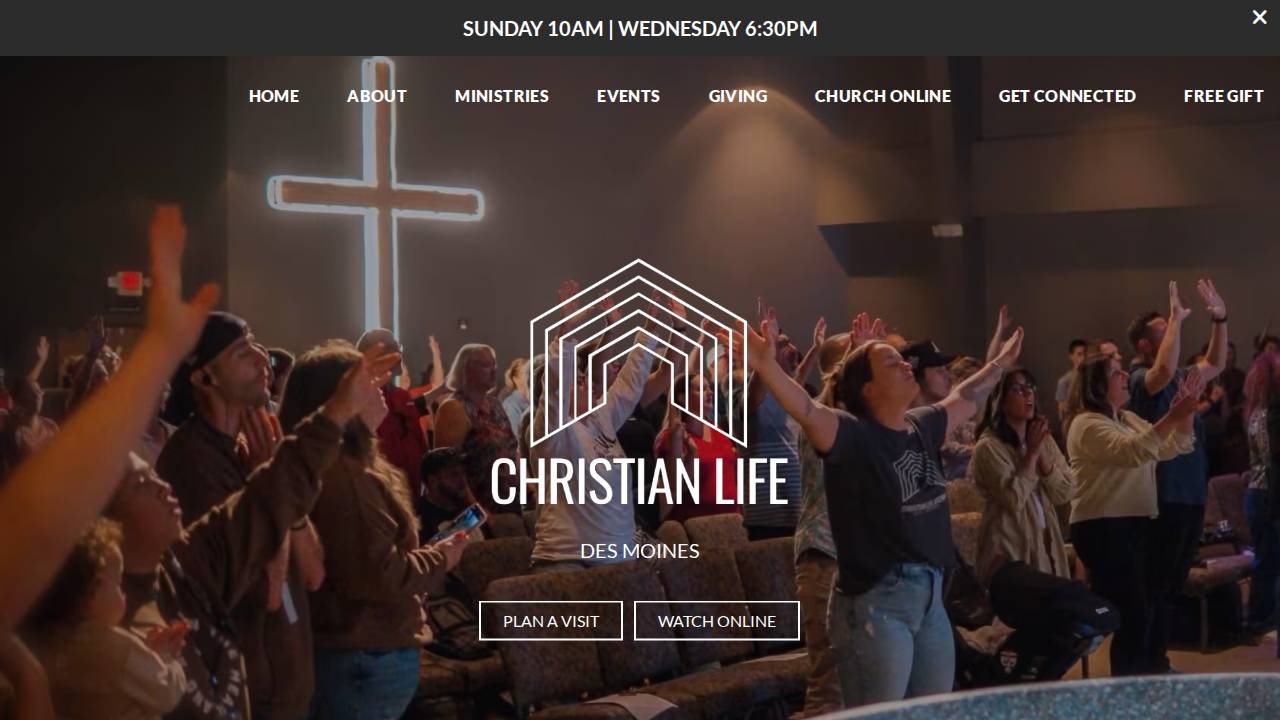 Christian Life Assembly Of God website screenshot