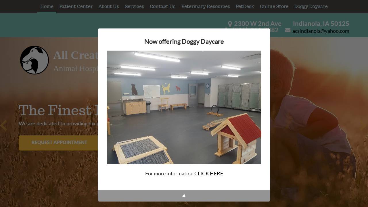 Brp Veterinary Iowa PC website screenshot