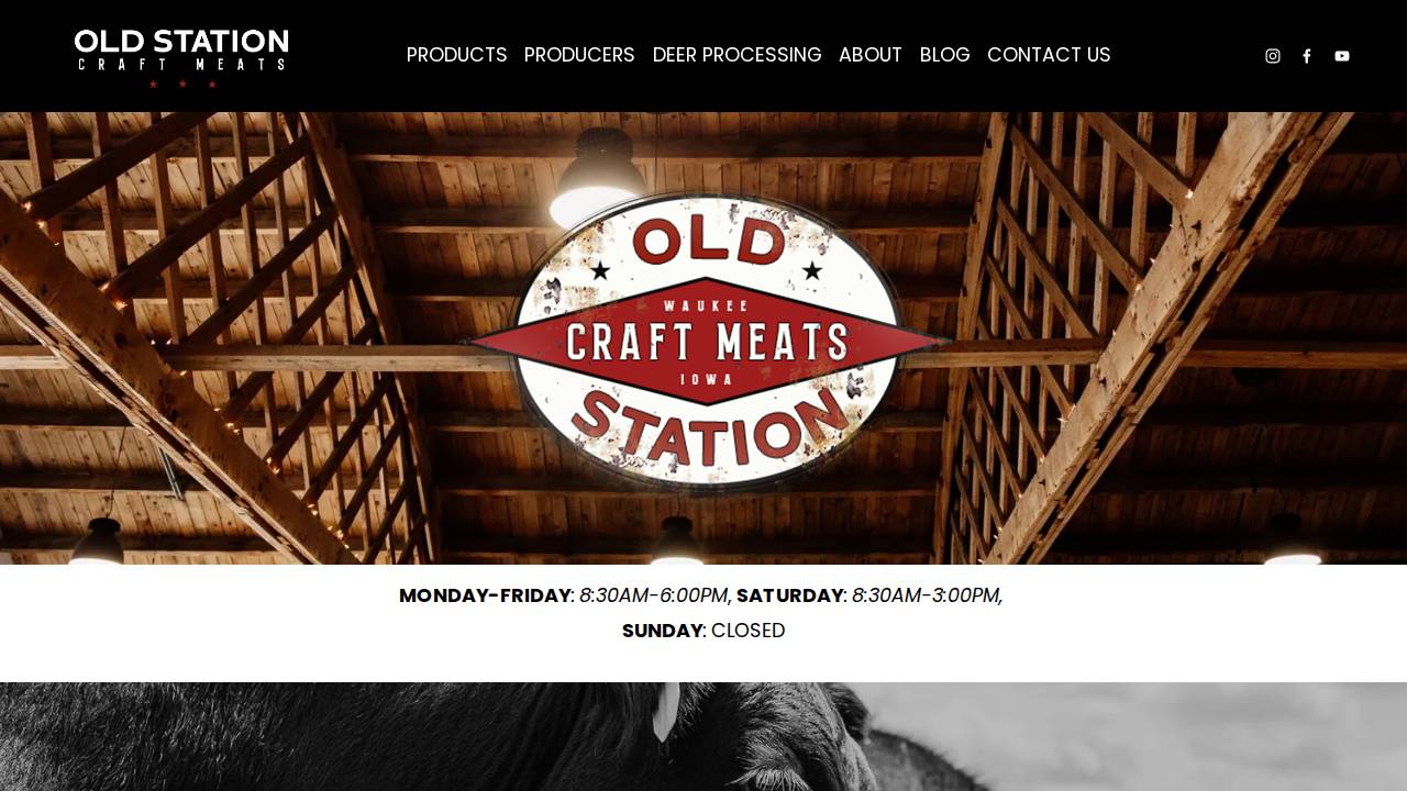 Old Station Craft Meats website screenshot