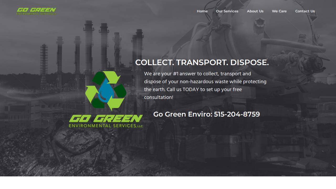 Go Green Environmental Service website screenshot