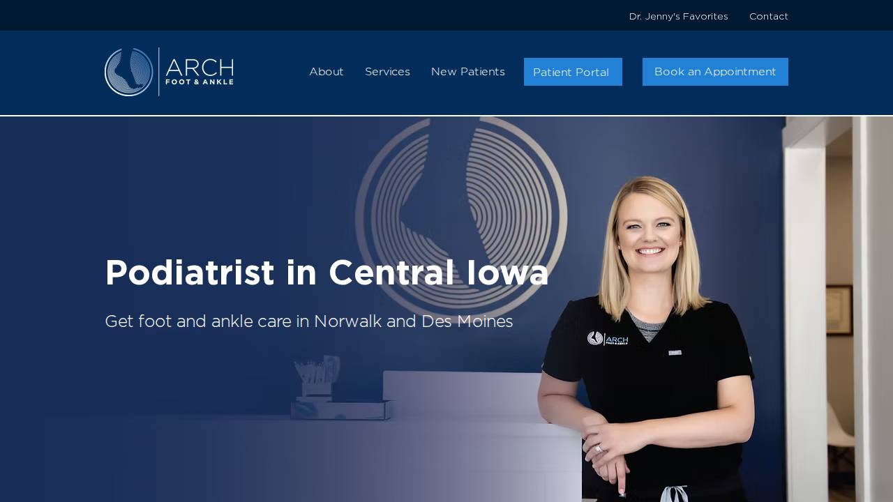 Arch Foot And Ankle PC website screenshot