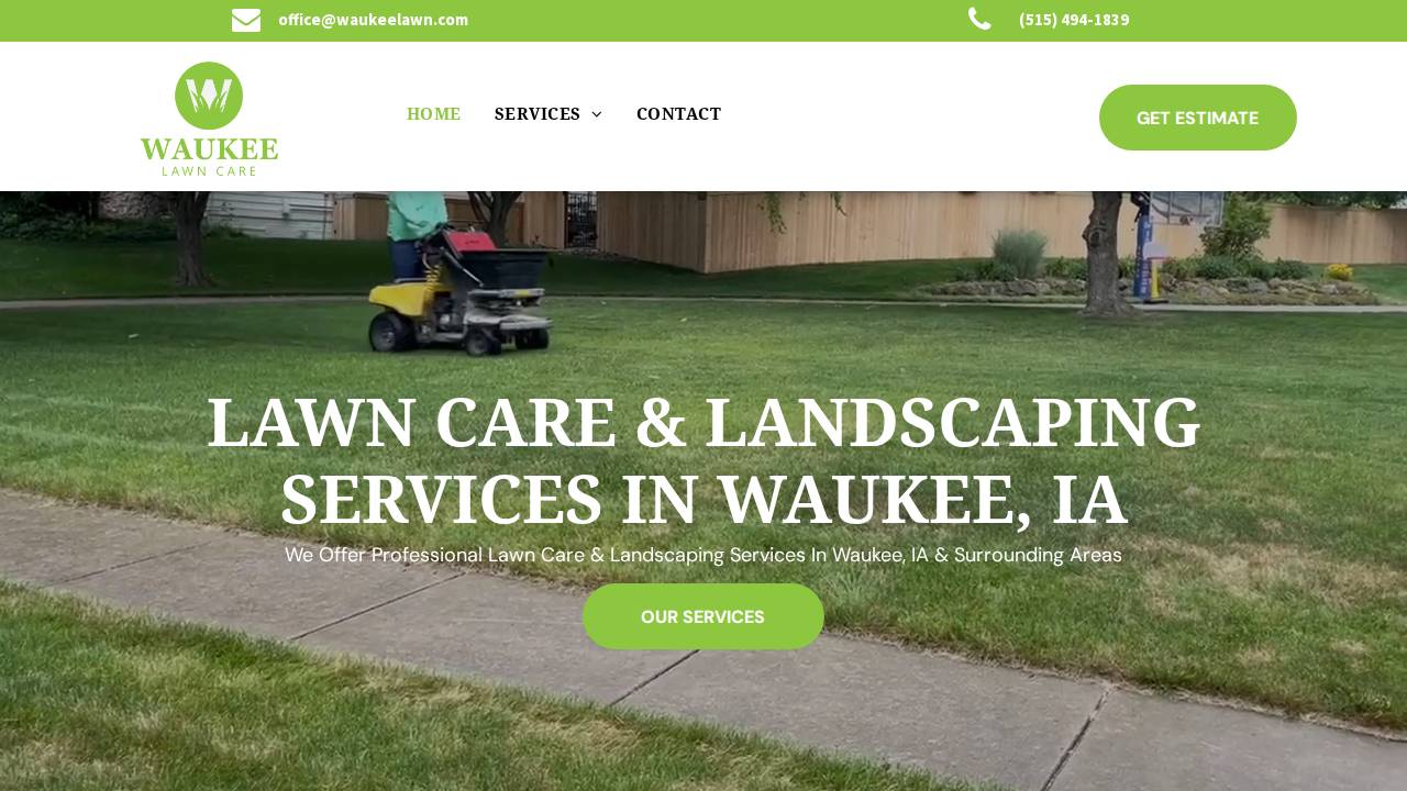 Waukee Lawn Care website screenshot