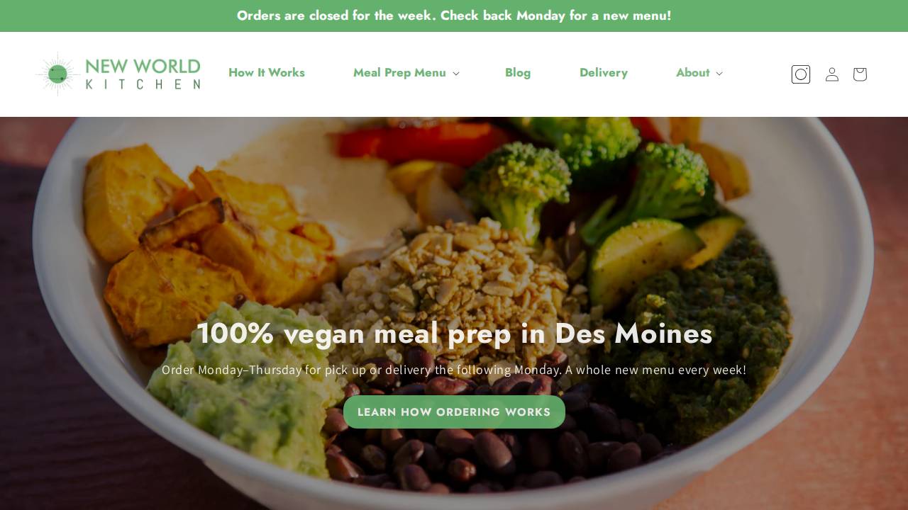 New World Kitchen LLC website screenshot