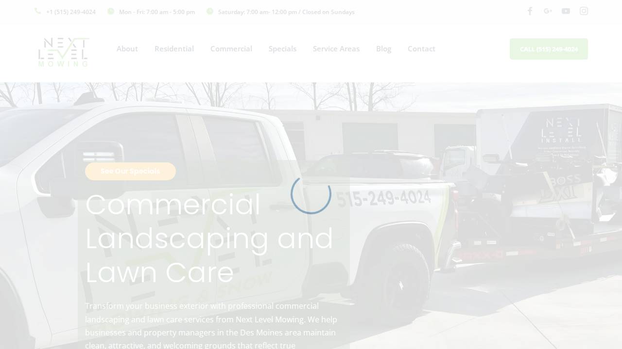 Next Level Property Services website screenshot