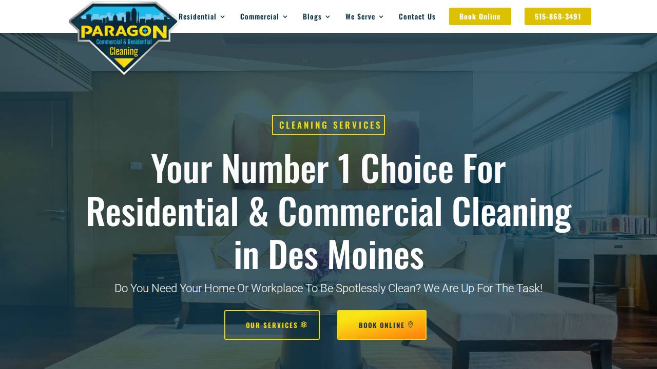 Pcr Cleaning Services website screenshot
