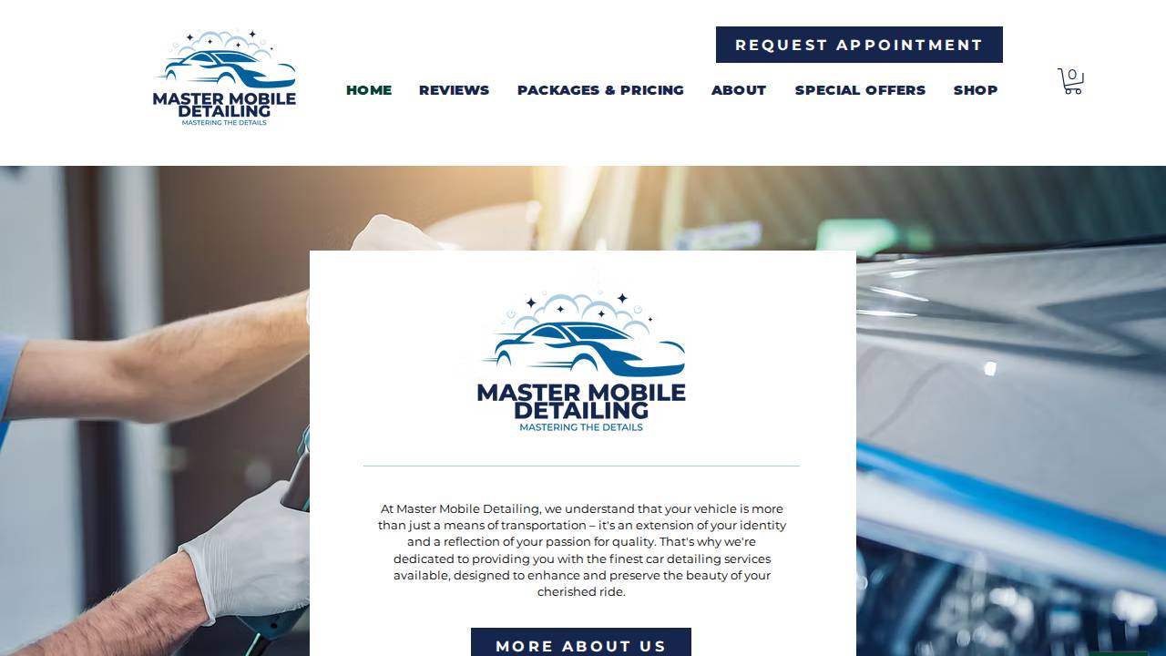 Master Mobile Detailing LLC website screenshot
