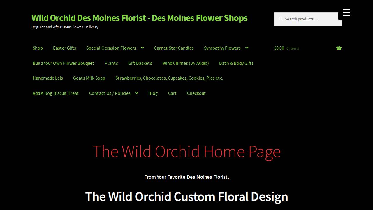 Wild Orchid Lane website screenshot