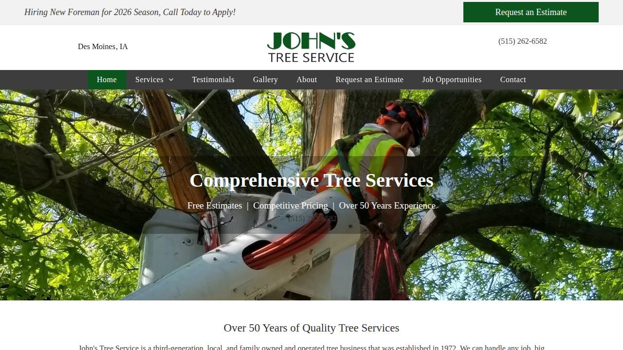 Johns Services website screenshot