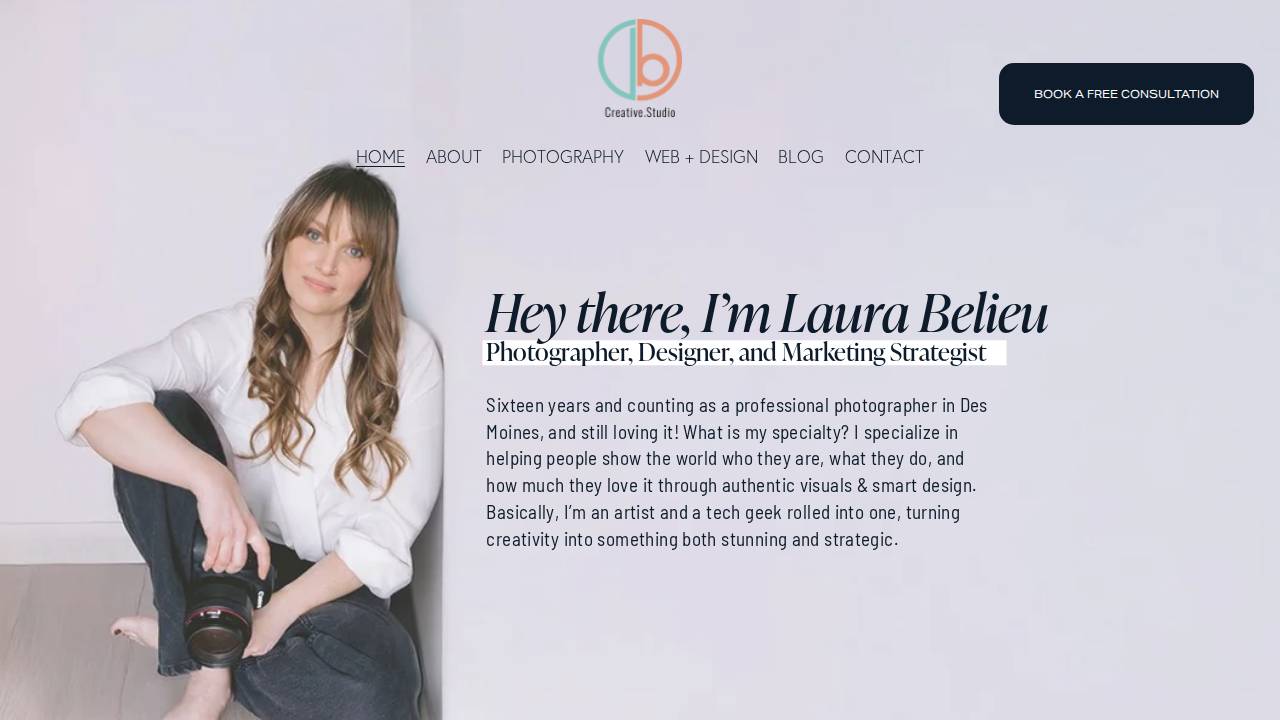 L B Studio website screenshot