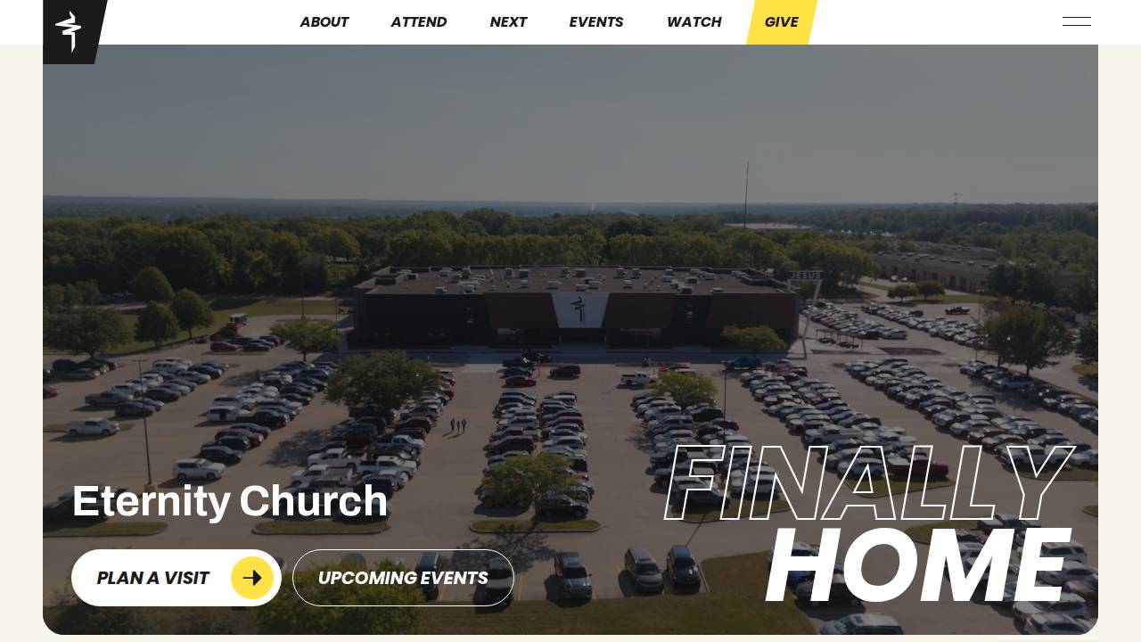 Eternity Church website screenshot