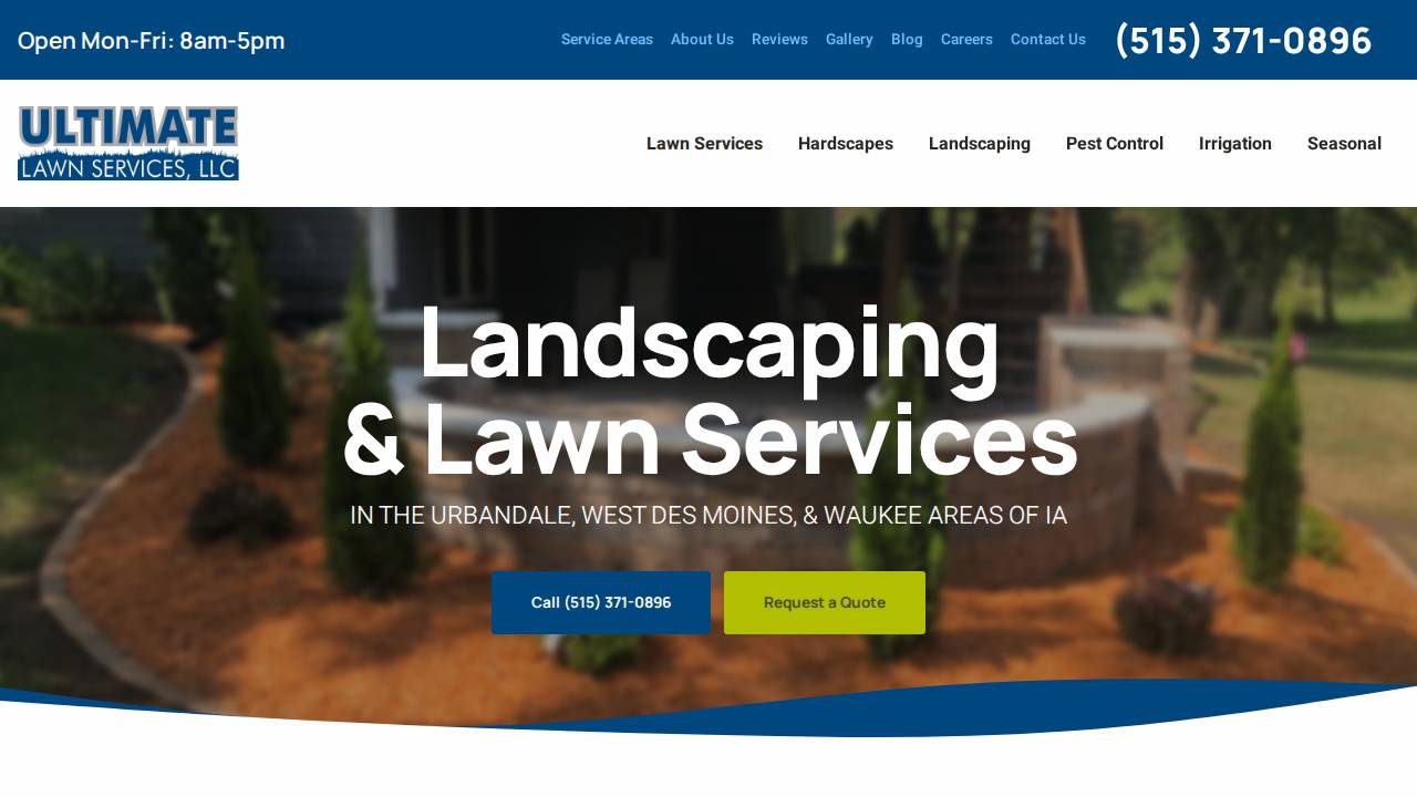 Aguileras Lawncare website screenshot