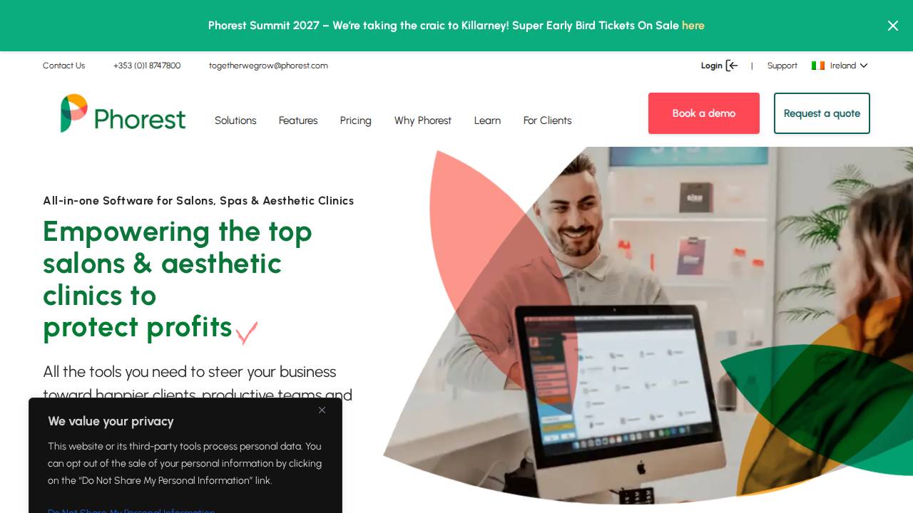 Hair Salon website screenshot