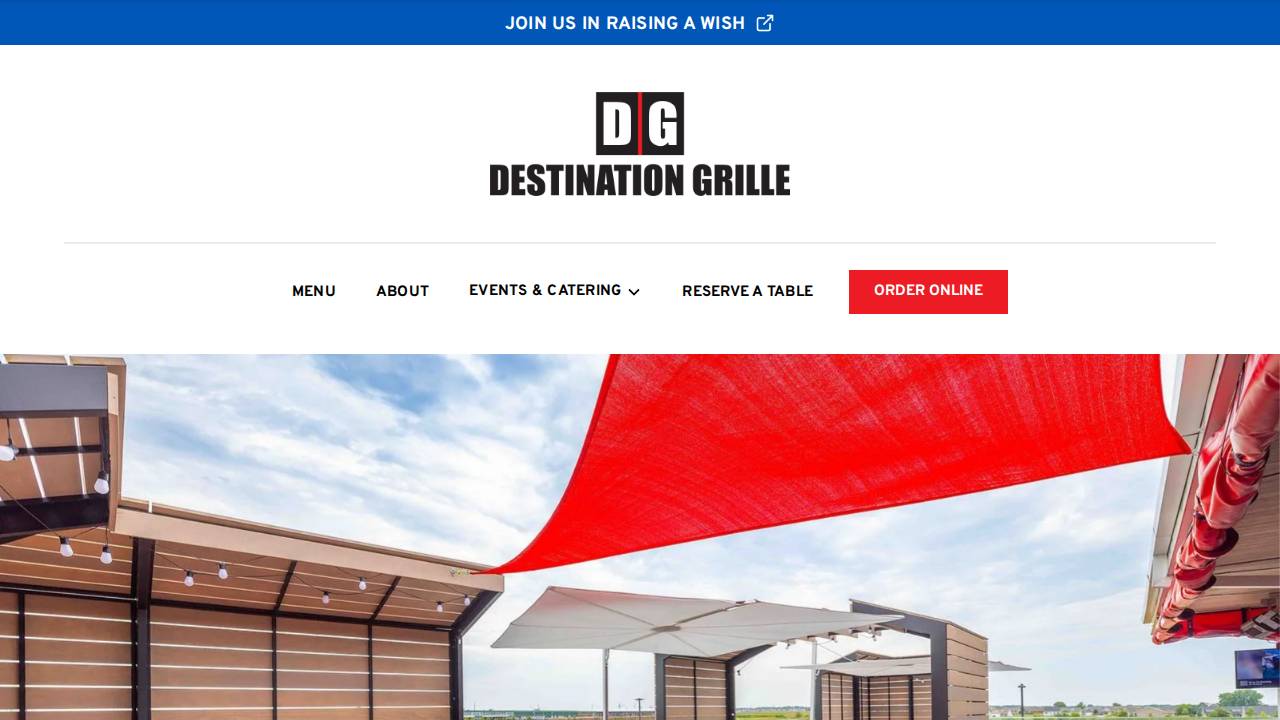 Destination Grille website screenshot
