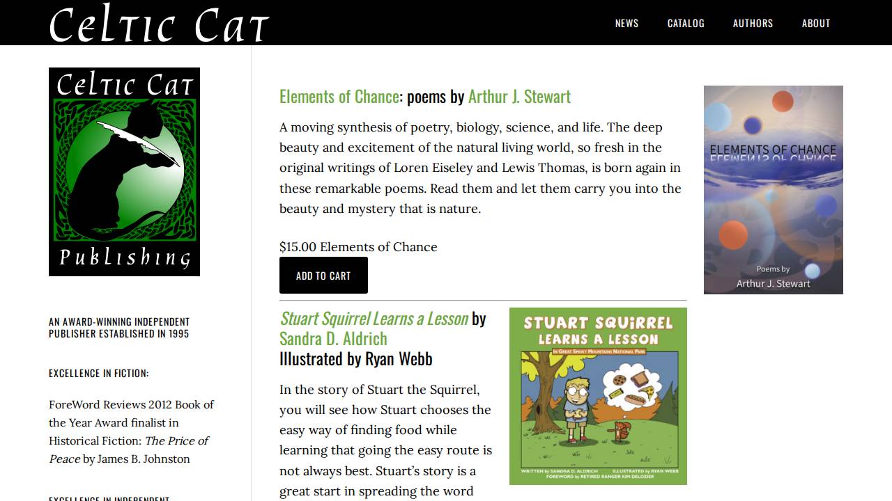 Celticcoco Publishing website screenshot