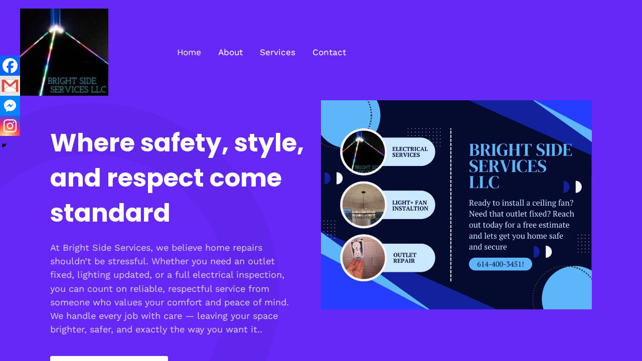 Bright Side Services LLC website screenshot