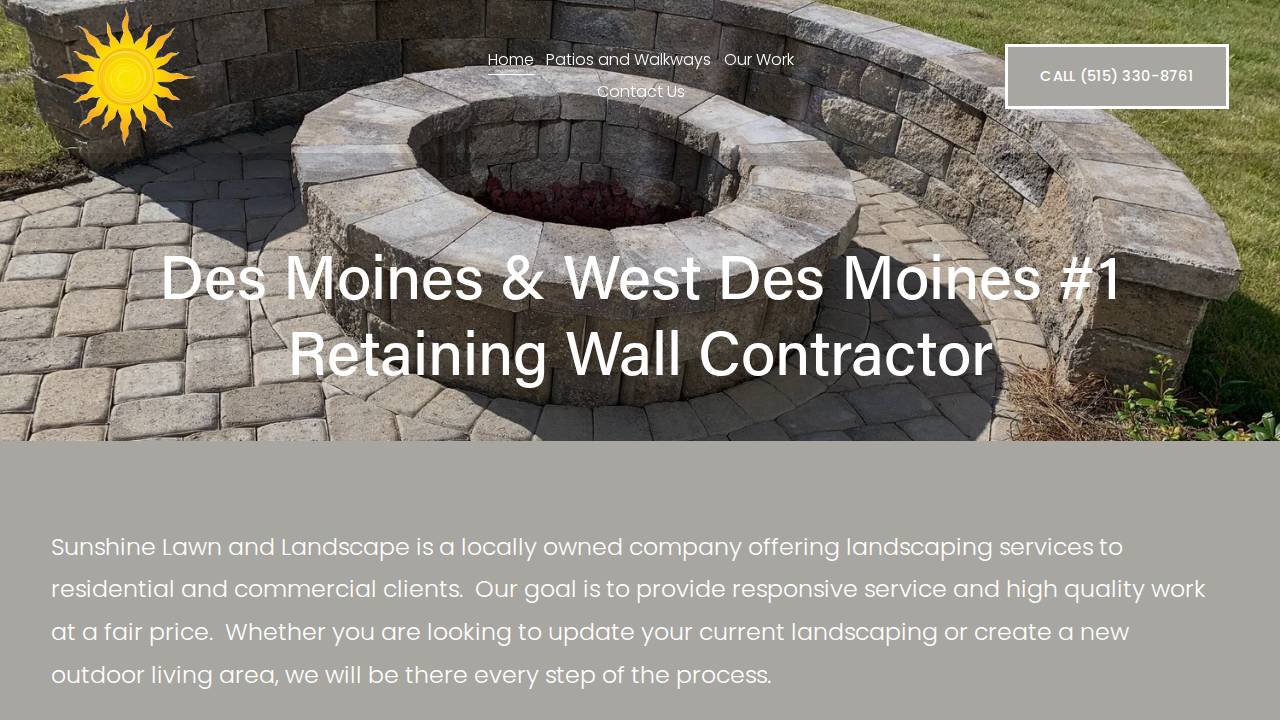 Sunshine Lawn website screenshot