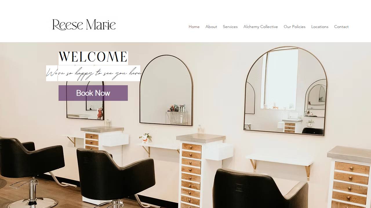 Reese Marie Salon LLC website screenshot