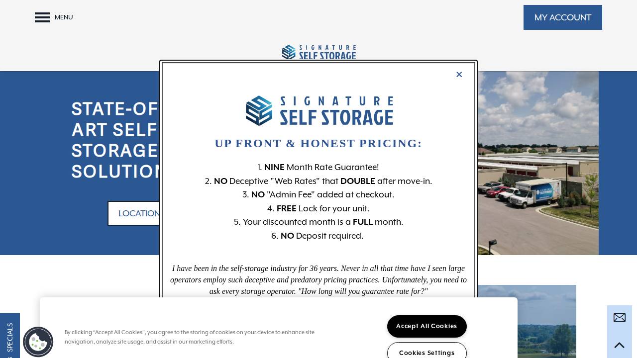 Storage Space LLC website screenshot