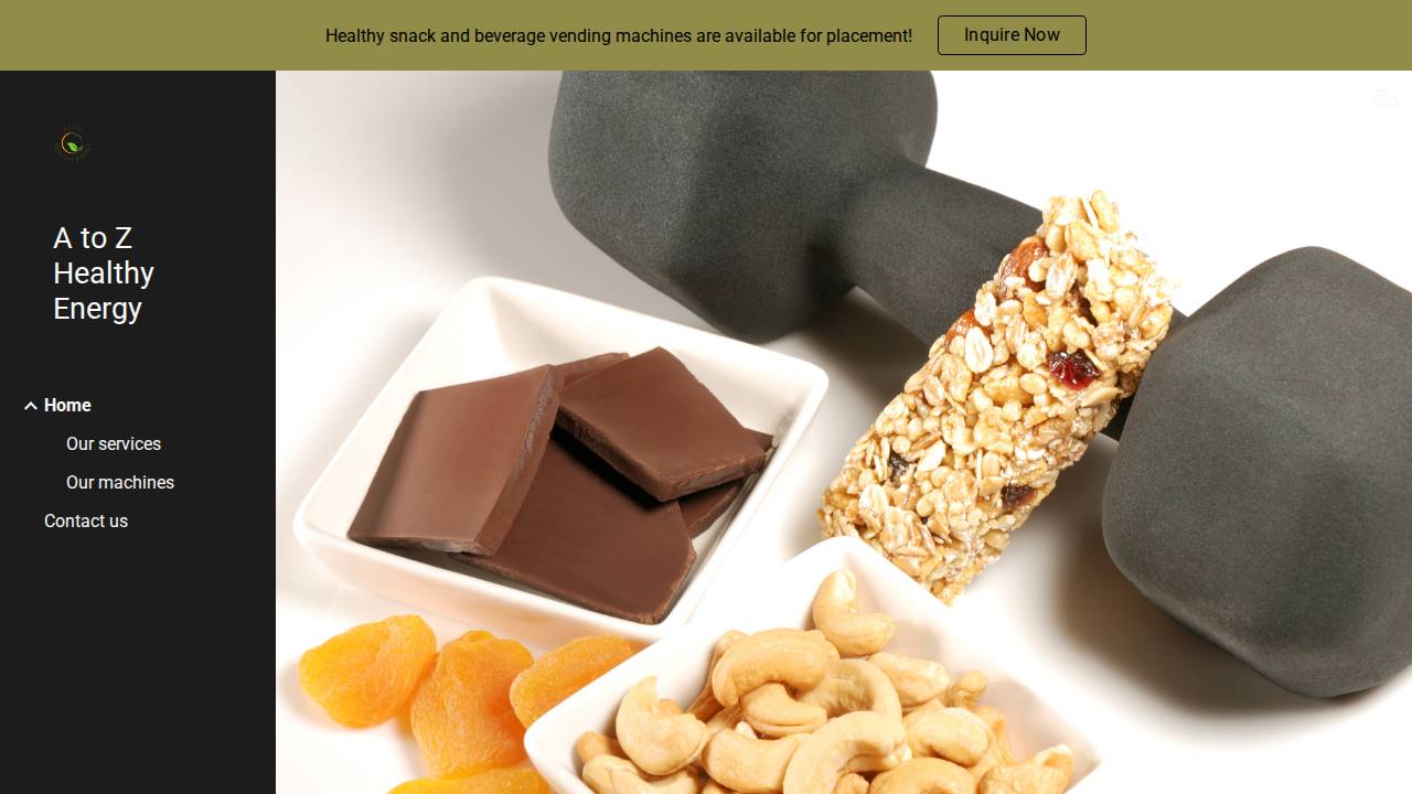 A To Z Healthy Energy website screenshot
